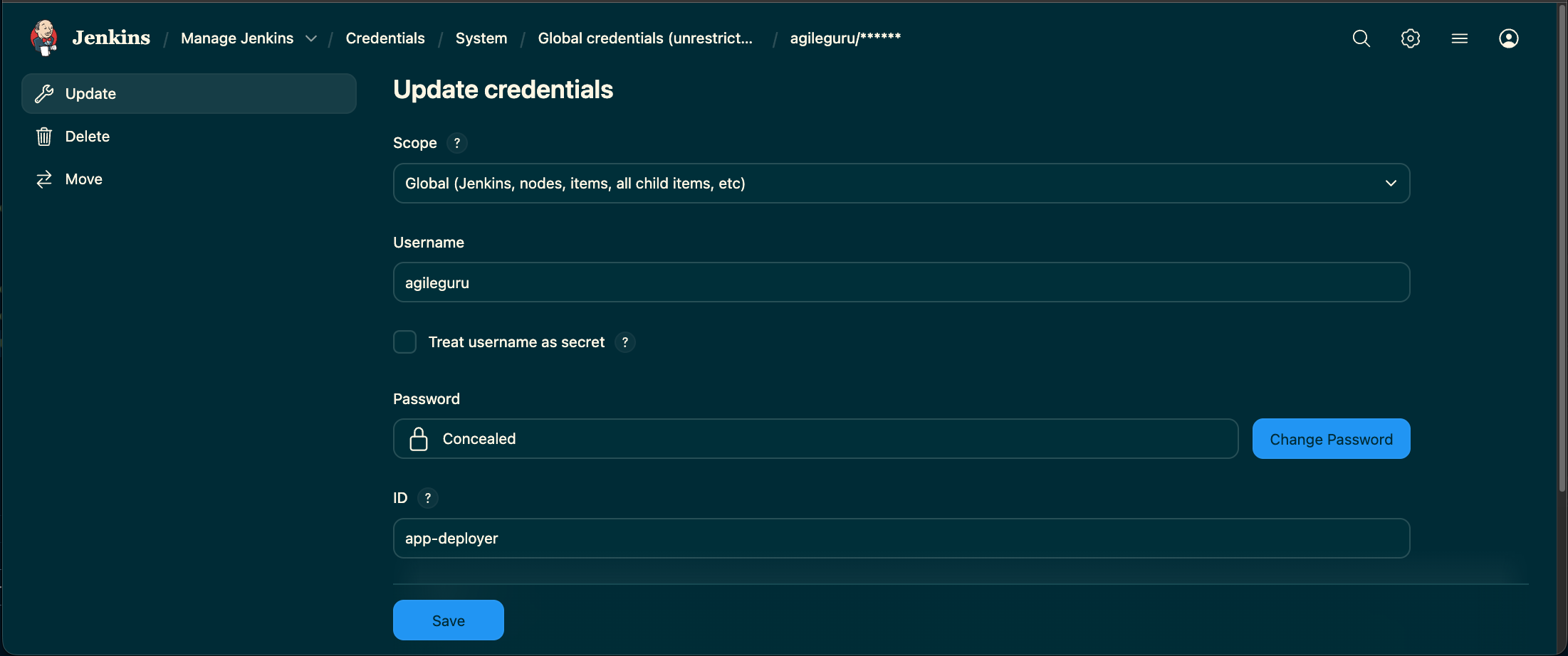 Responsive image of creating credential